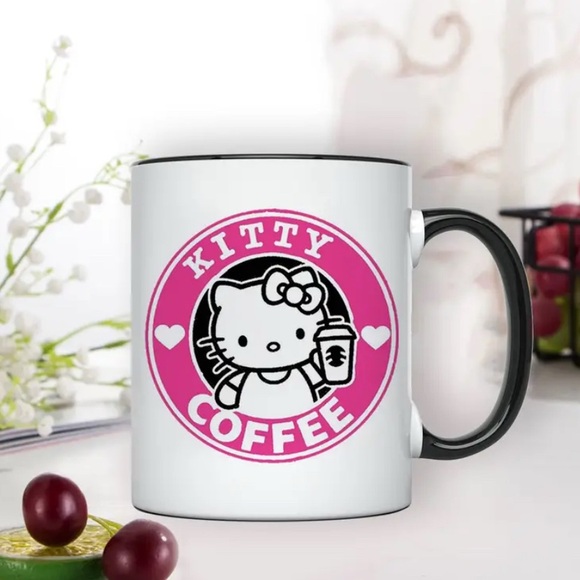 Hello Kitty Pink and White Coffee Mug - Picture 5 of 6